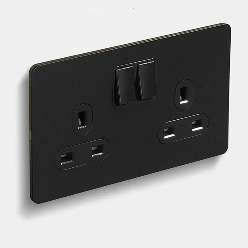 Home Improvement Uk - Saklar tombol tekan dinding, Panel baja